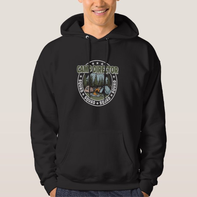 Camp Director Squad scouting summer camp staff Cam Hoodie (Front)