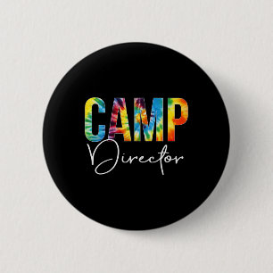 Camp Director Tie Dye Appreciation Day Hello Back 6 Cm Round Badge