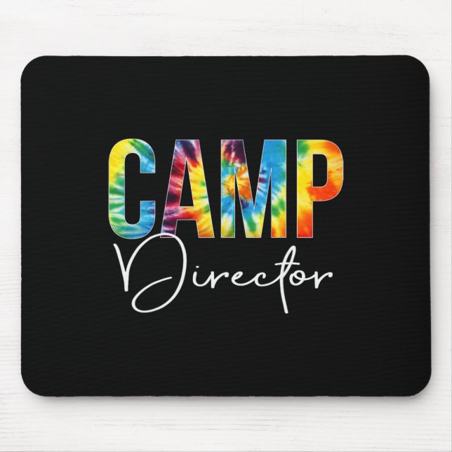 Camp Director Tie Dye Appreciation Day Hello Back  Mouse Mat (Front)