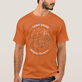 Camp Drink Repeat Survive girl T-Shirt