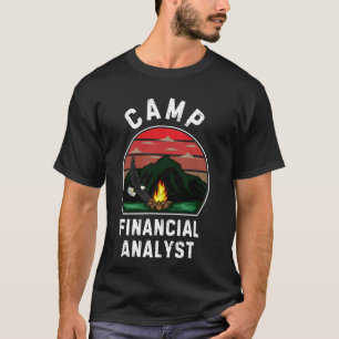 Camp Financial Analyst Retro Summer Camper Staff C T-Shirt