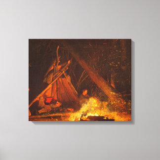 Camp Fire (1880) by Winslow Homer Canvas Print