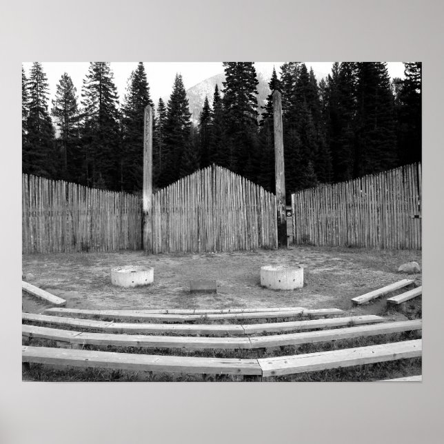 Camp Fire Bowl BW Poster (Front)