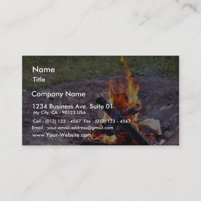 Camp Fires Business Card (Front)