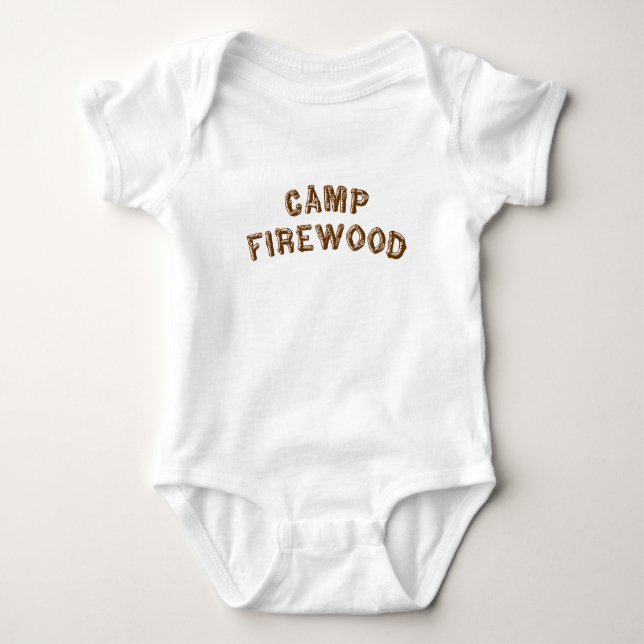Camp Firewood Baby Bodysuit (Front)