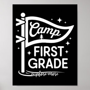 Camp First Grade Camping Teacher 1st Grade Back To Poster