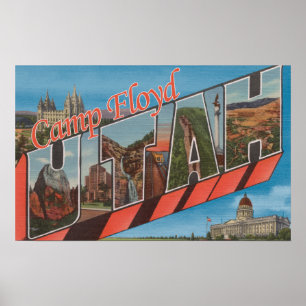 Camp Floyd, Utah - Large Letter Scenes Poster