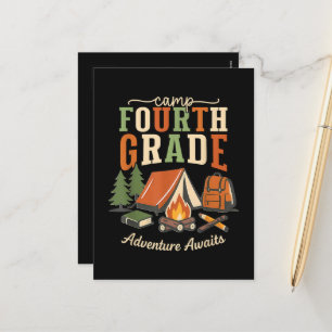 Camp Fourth Grade Adventure Awaits 4th Grade Holiday Postcard