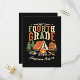 Camp Fourth Grade Adventure Awaits 4th Grade Invitation Postcard