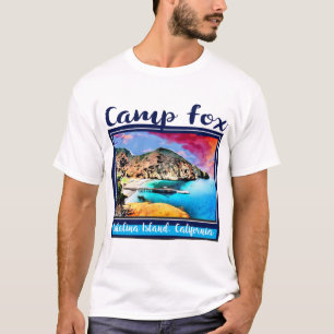 Camp Fox Blue and Red Sky in Blue Frame T-Shirt