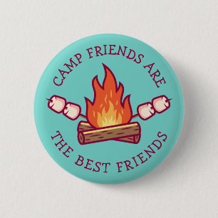Camp Friends Are The Best Friends 6 Cm Round Badge