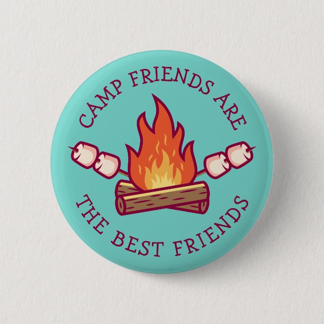 Camp Friends Are The Best Friends 6 Cm Round Badge (Front)