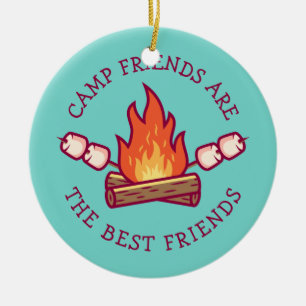 Camp Friends Are The Best Friends Ceramic Tree Decoration