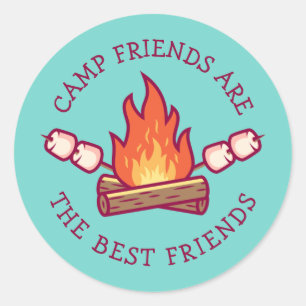 Camp Friends Are The Best Friends Classic Round Sticker