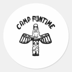 Camp Funtime, Gift, Punk, Rock, Retro, Summer _1 Classic Round Sticker
