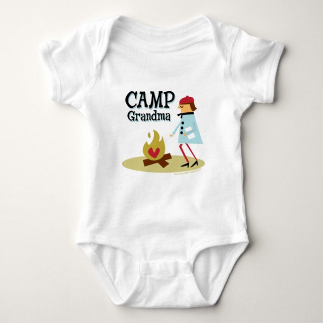 Camp Grandma Baby Bodysuit (Front)
