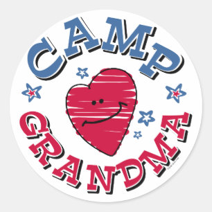 Camp Grandma Classic Round Sticker
