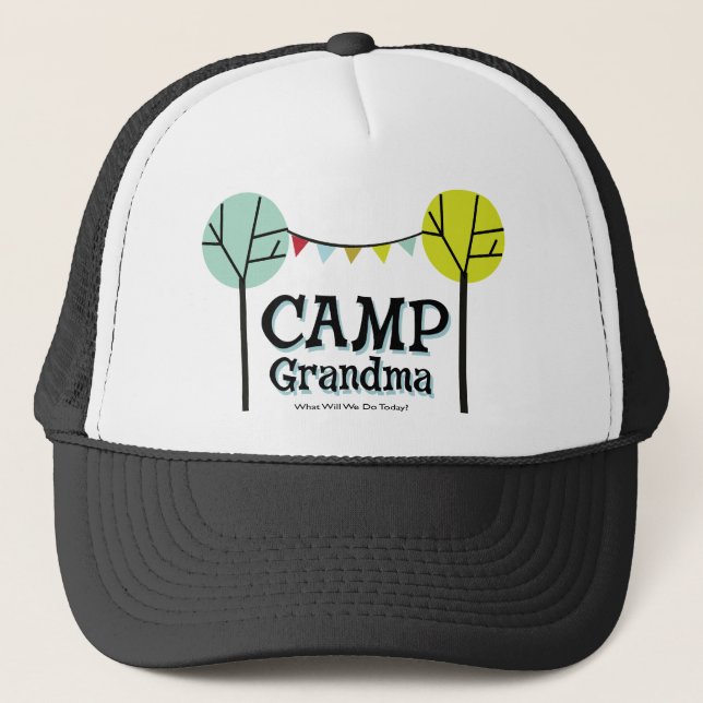 Camp Grandma Penants Trucker Hat (Front)