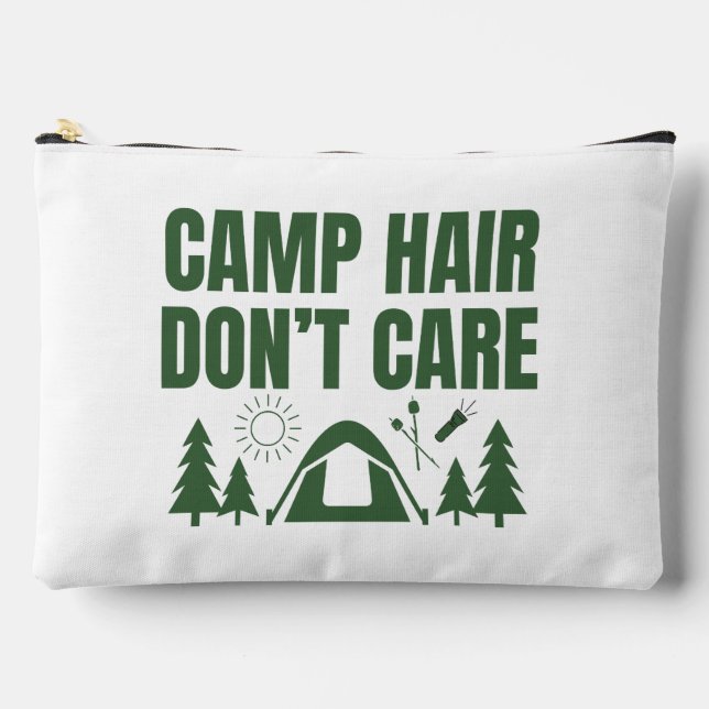 Camp Hair Don't Care Green Print Cut Sew Bag (Front)