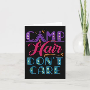 Camp Hair Don't Care Sleepaway Camp Cute Glamper C Card
