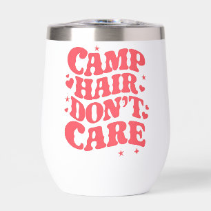 Camp Hair Don't Care Summer Camping Girls Groovy
