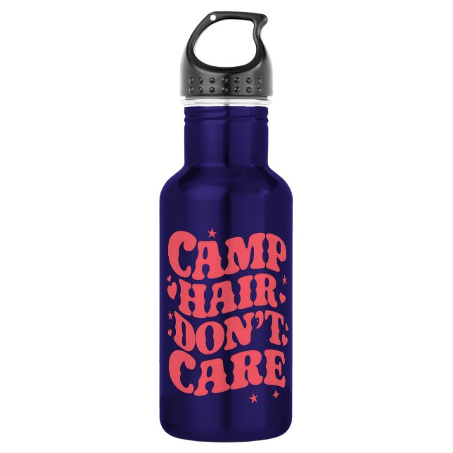 Camp Hair Don't Care Summer Camping Girls Groovy 532 Ml Water Bottle (Front)
