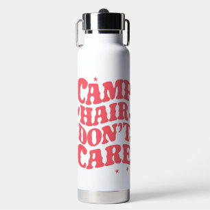 Camp Hair Don't Care Summer Camping Girls Groovy Water Bottle