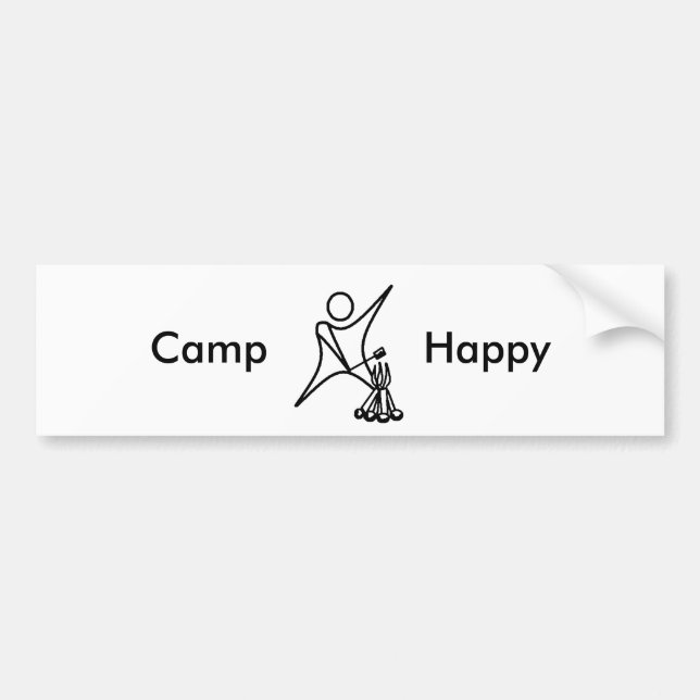 Camp Happy 01, Bumper Sticker (Front)