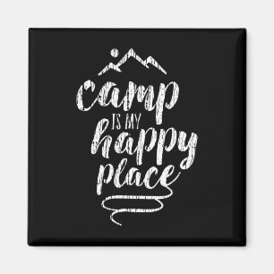 Camp Is My Happy Place - Camping Mountains Shirt  Magnet