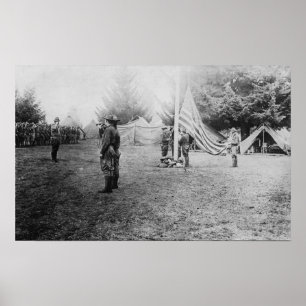 Camp Lewis, WA - Soldiers taking down American Poster