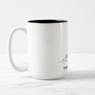 Camp Life brand name Typography coffee mug