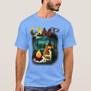 Camp Life Camping Nature Hiking Fire Backpack T-Shirt