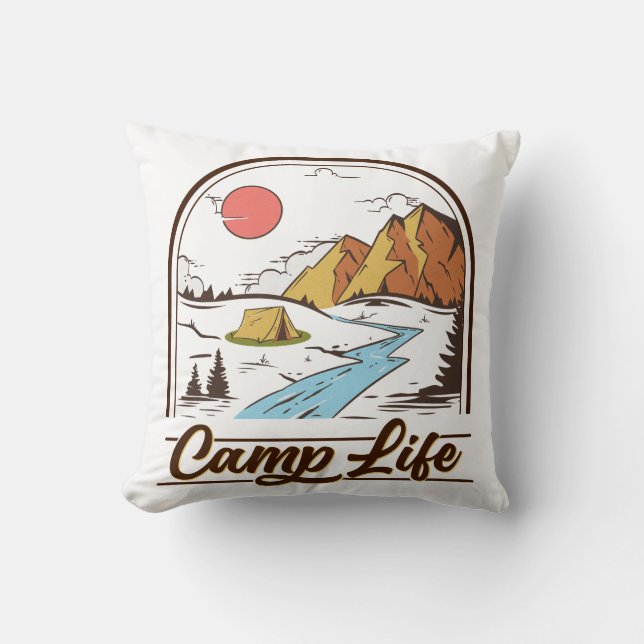 Camp Life Mountain Camping Cushion (Front)