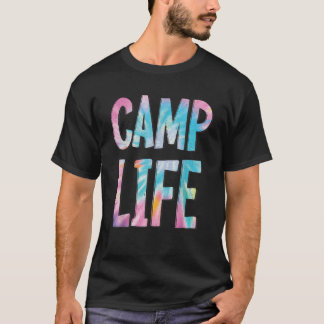 Camp Life Tie Die Summer Top for Girls Summer Camp