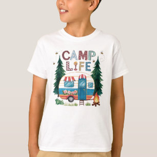 Camp Life Watercolor Camping T-Shirt
