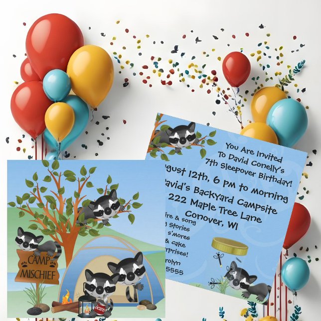 Camp Mischief Birthday Invitation (Creator Uploaded)