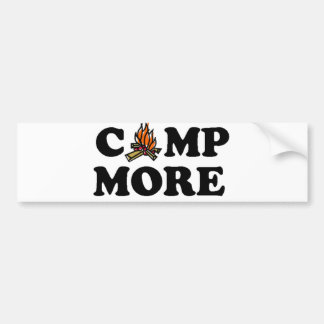 Camp More Campfire Bumper Sticker