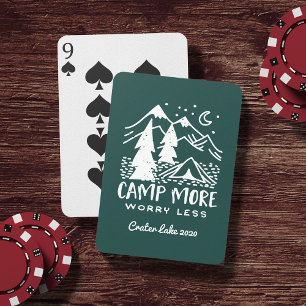 Camp More, Worry Less Custom Camping Playing Cards