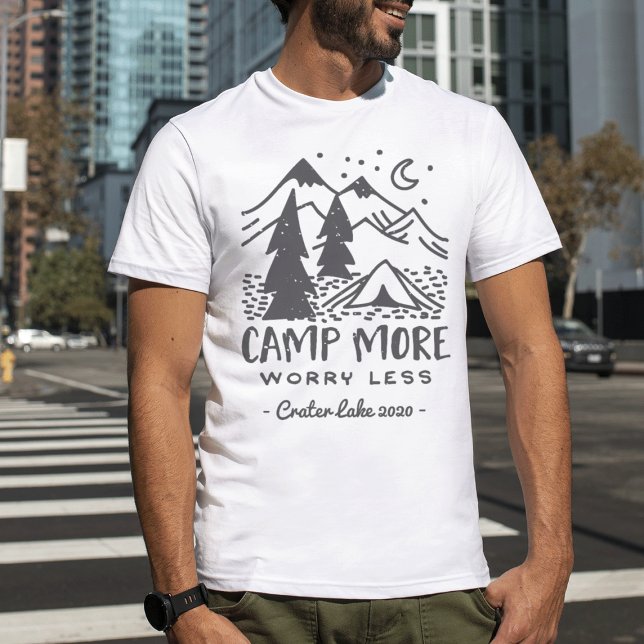 Camp More, Worry Less | Custom Camping T-Shirt (Creator Uploaded)