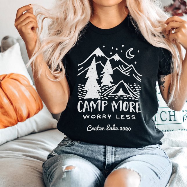 Camp More, Worry Less | Custom Camping T-Shirt (Creator Uploaded)