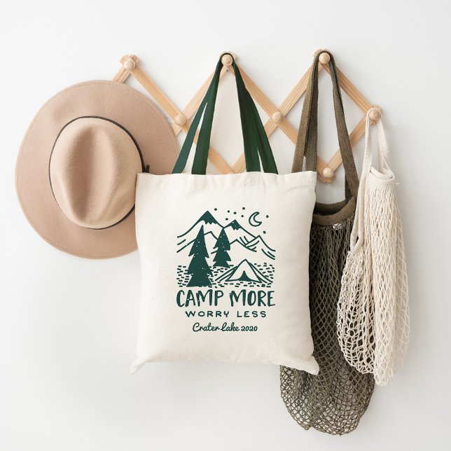 Camp More, Worry Less | Custom Camping Tote Bag (Creator Uploaded)