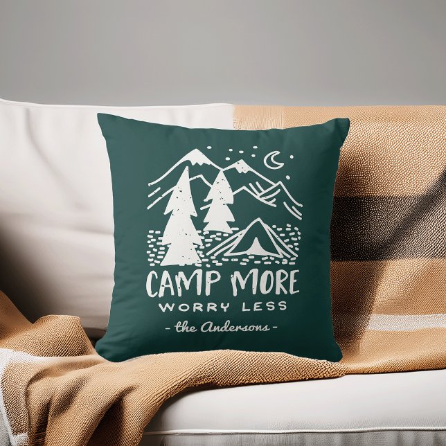 Camp More, Worry Less | Custom Cushion (Creator Uploaded)