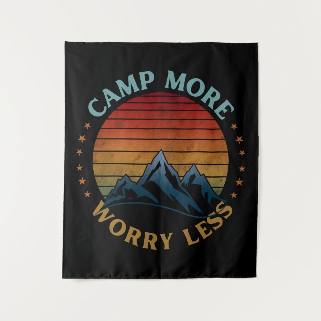 CAMP MORE WORRY LESS  TAPESTRY (Front)
