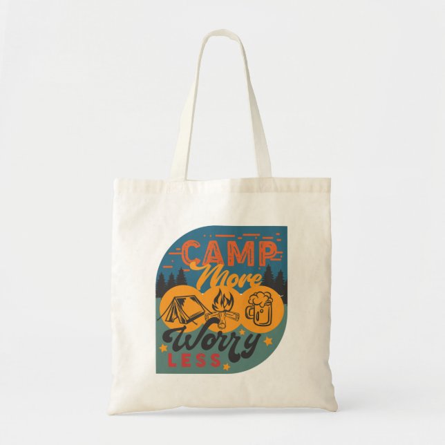 Camp More Worry Less Tote Bag (Front)