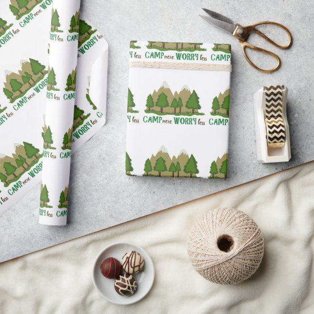 Camp More Worry Less Wrapping Paper (Crafts)
