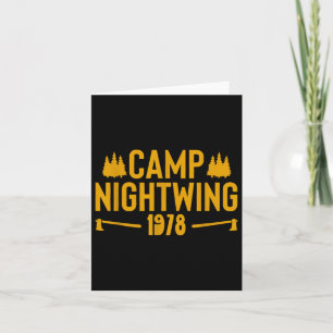 Camp Nightwing, Scary Horror, Halloween Costume Card