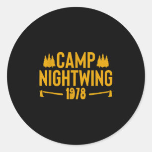 Camp Nightwing, Scary Horror, Halloween Costume  Classic Round Sticker