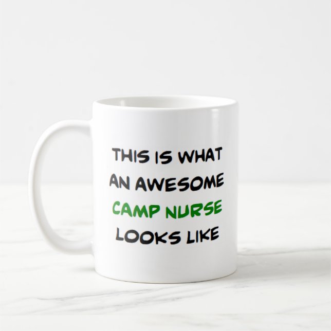 camp nurse, awesome coffee mug (Left)