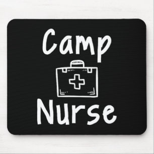 Camp Nurse First Aid Kit Silhouette Art  Mouse Mat