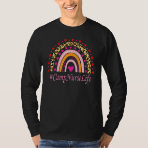 Camp Nurse Leopard Rainbow Nurse's Week T-Shirt